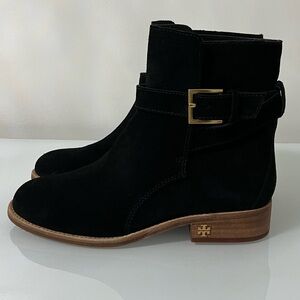 New Tory Burch Brooke Black Suede Booties size 6